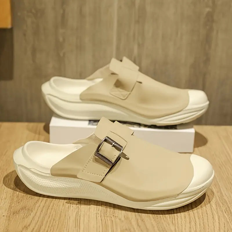 UrbanTread Men’s Trendy Hollow-Out Chunky Slippers