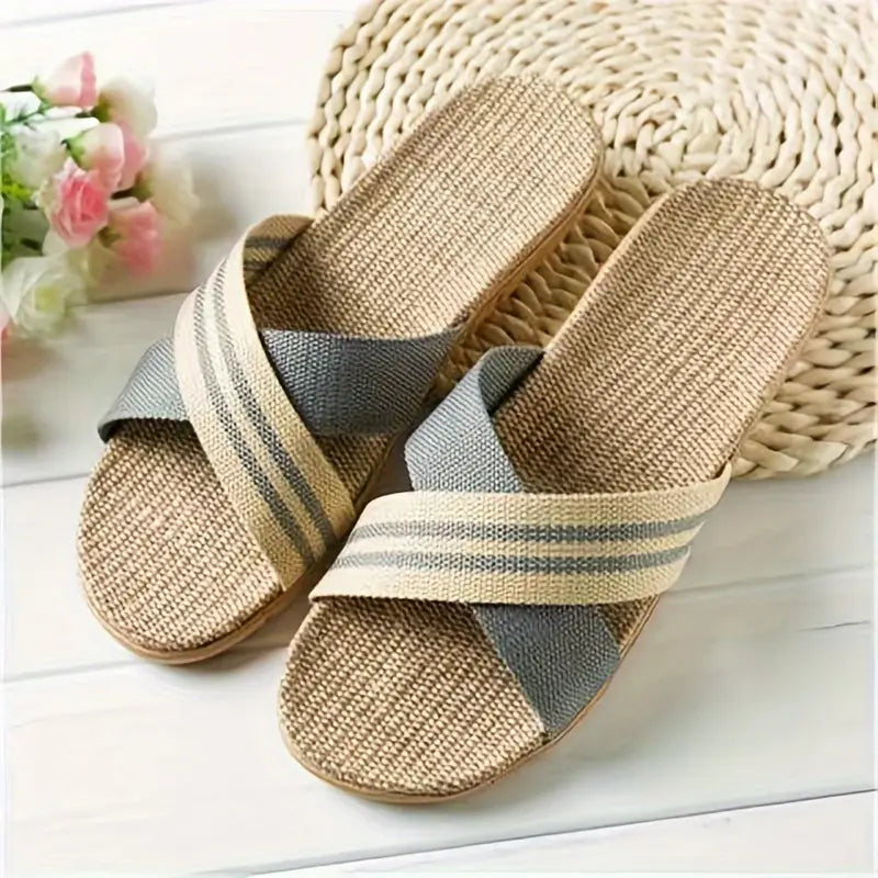 Solaro Men’s Vintage Cross-Strap Summer Sandals