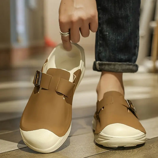 UrbanTread Men’s Trendy Hollow-Out Chunky Slippers