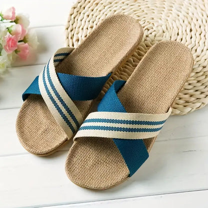 Men's Cross Straps Vintage Open Toe Breathable Slippers