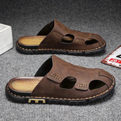 Men's Solid Color Classic Close Toe Breathable Slippers