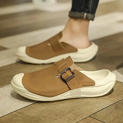 UrbanTread Men’s Trendy Hollow-Out Chunky Slippers