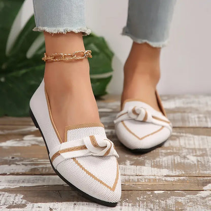 Women's Bowknot Decor Flat Shoes