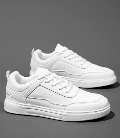 For Men - All White Sneakers Lace-Up Front Skate Shoes