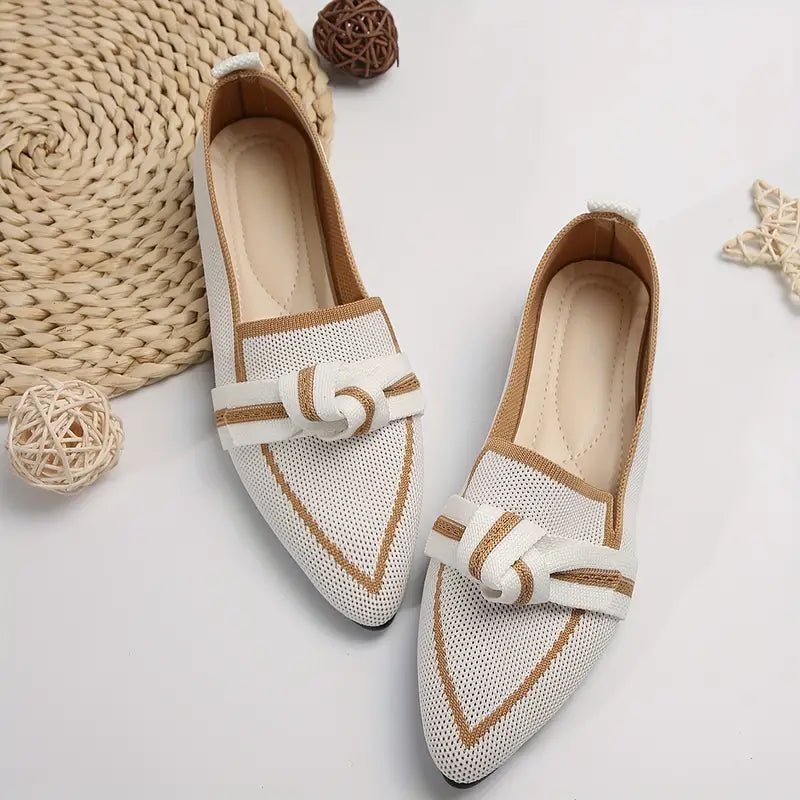 Women's Bowknot Decor Flat Shoes