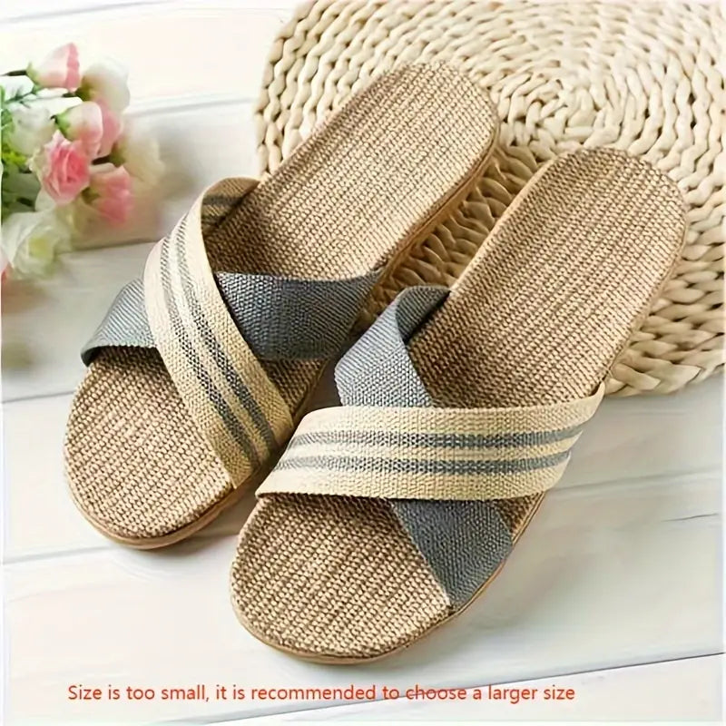 Men's Cross Straps Vintage Open Toe Breathable Slippers